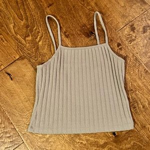 Medium tan ribbed crop top from Cotton On